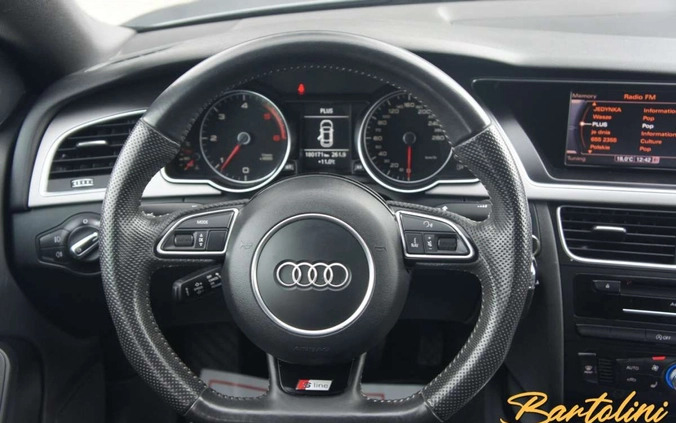 Audi A5 cena 63900 przebieg: 180000, rok produkcji 2013 z Biskupiec małe 172